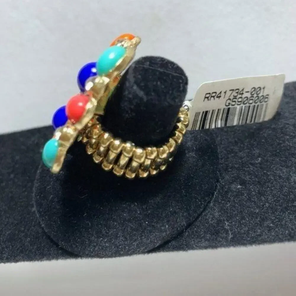 NEW Anthropologie Fashion Ring Multicolor Cluster Gems